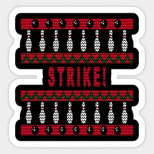 Bowling - Ugly Christmas Sweater Sticker